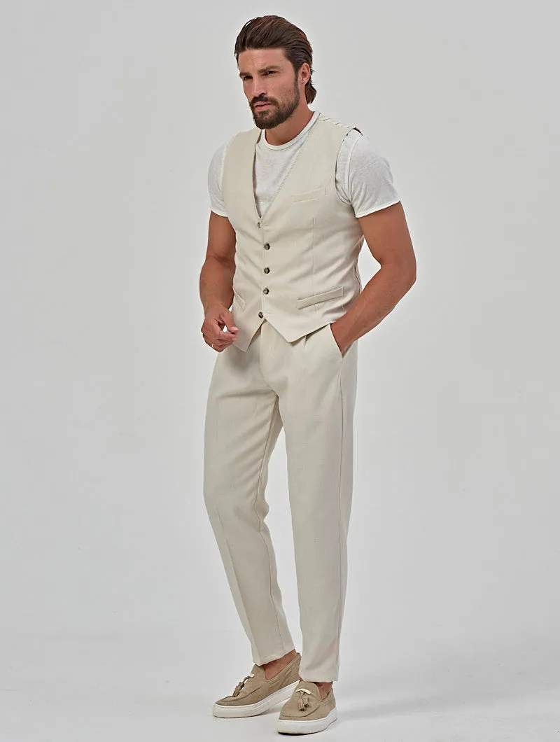 ABEL CASUAL PANTS IN CREAM