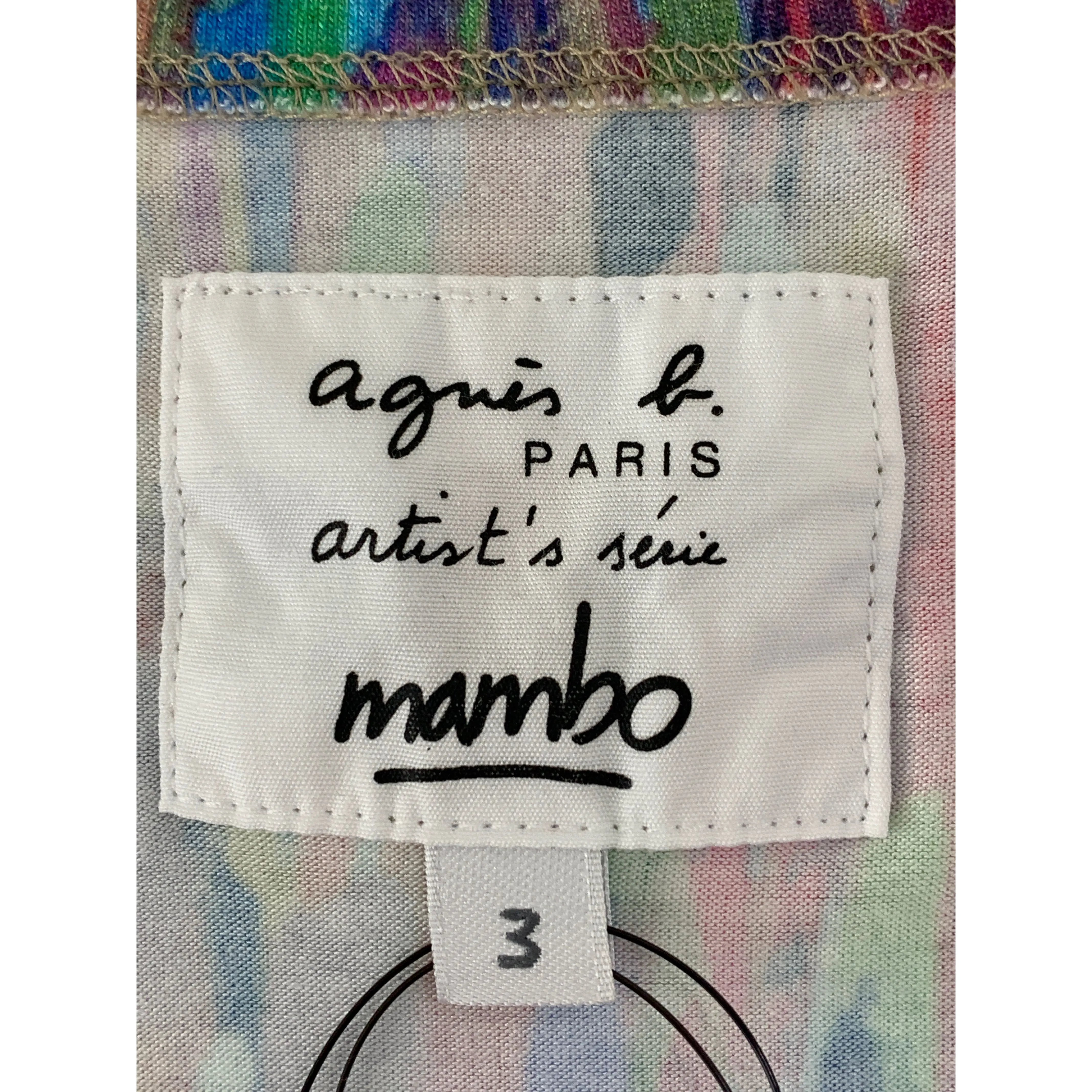 agnes b./T-Shirt/3/Multicolor/Rayon/All Over Print/