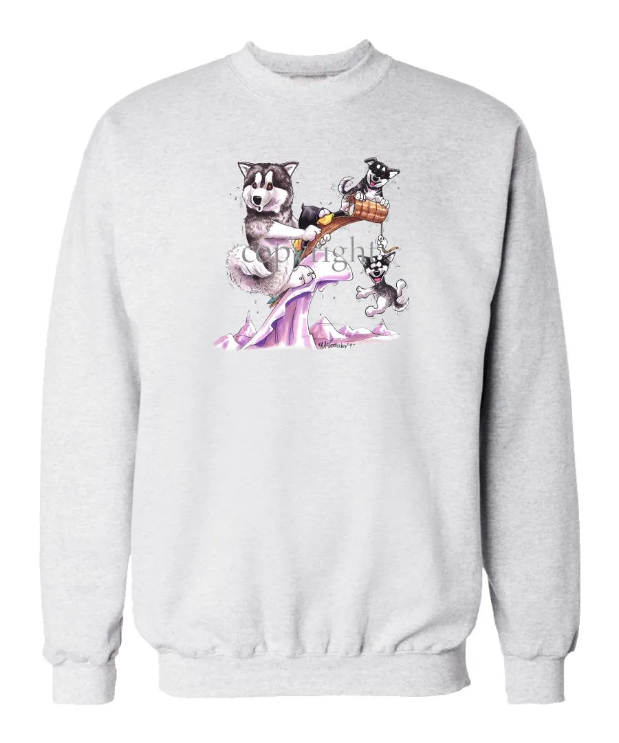 Alaskan Malamute - Toboggan - Caricature - Sweatshirt