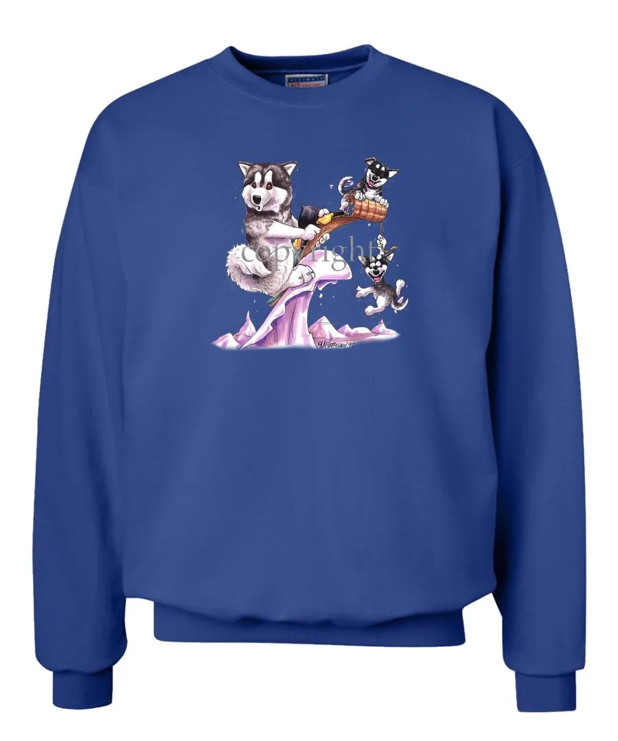 Alaskan Malamute - Toboggan - Caricature - Sweatshirt