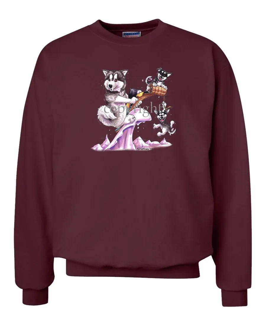 Alaskan Malamute - Toboggan - Caricature - Sweatshirt