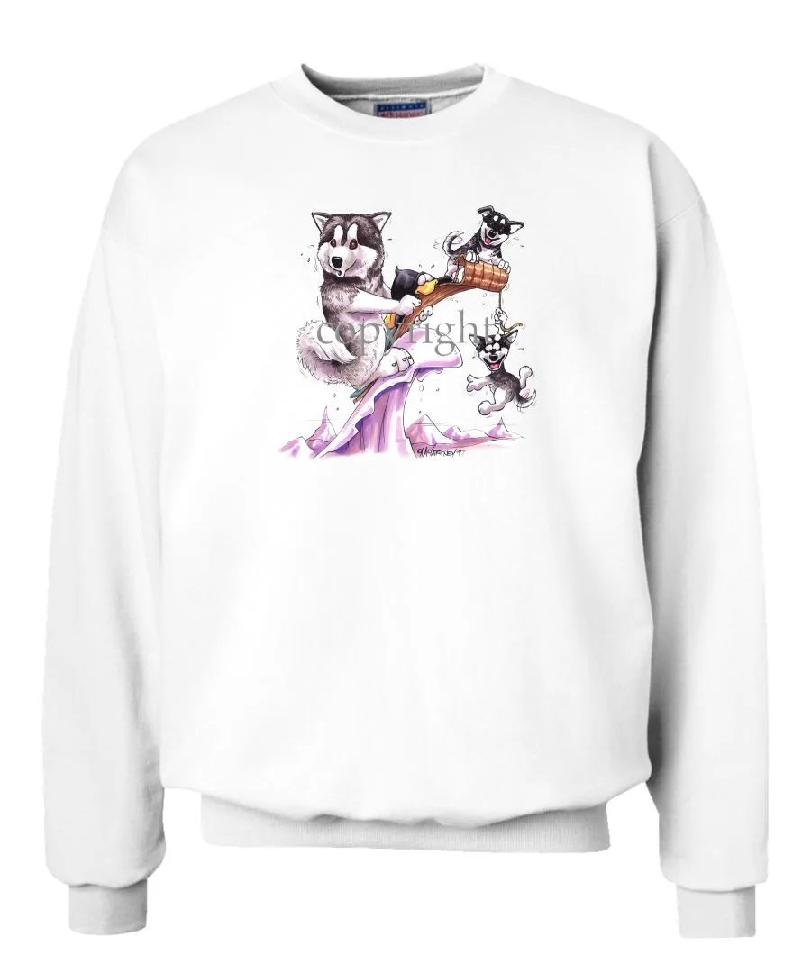 Alaskan Malamute - Toboggan - Caricature - Sweatshirt