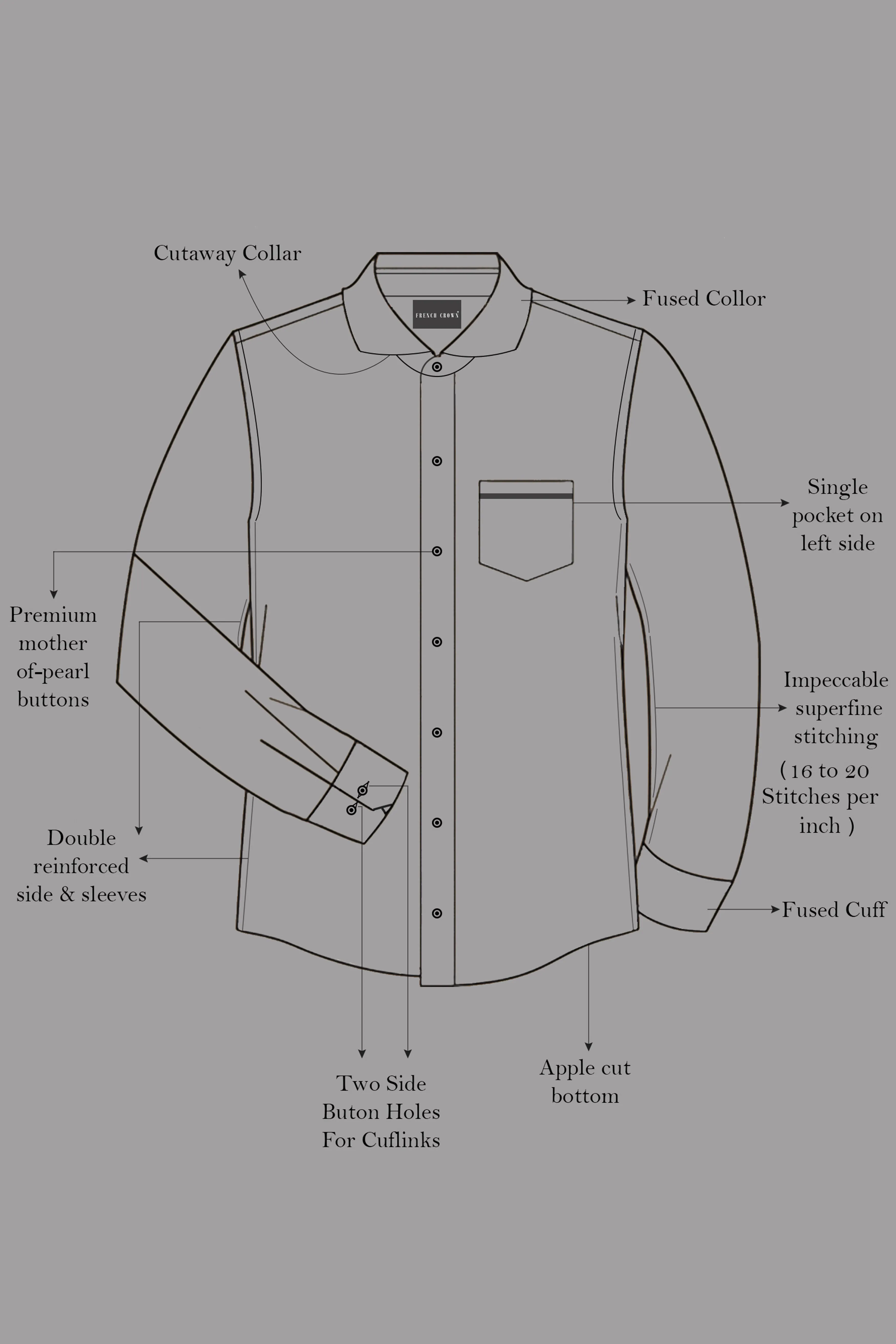 Almond Beige Jacquard Textured Premium Giza Cotton Shirt