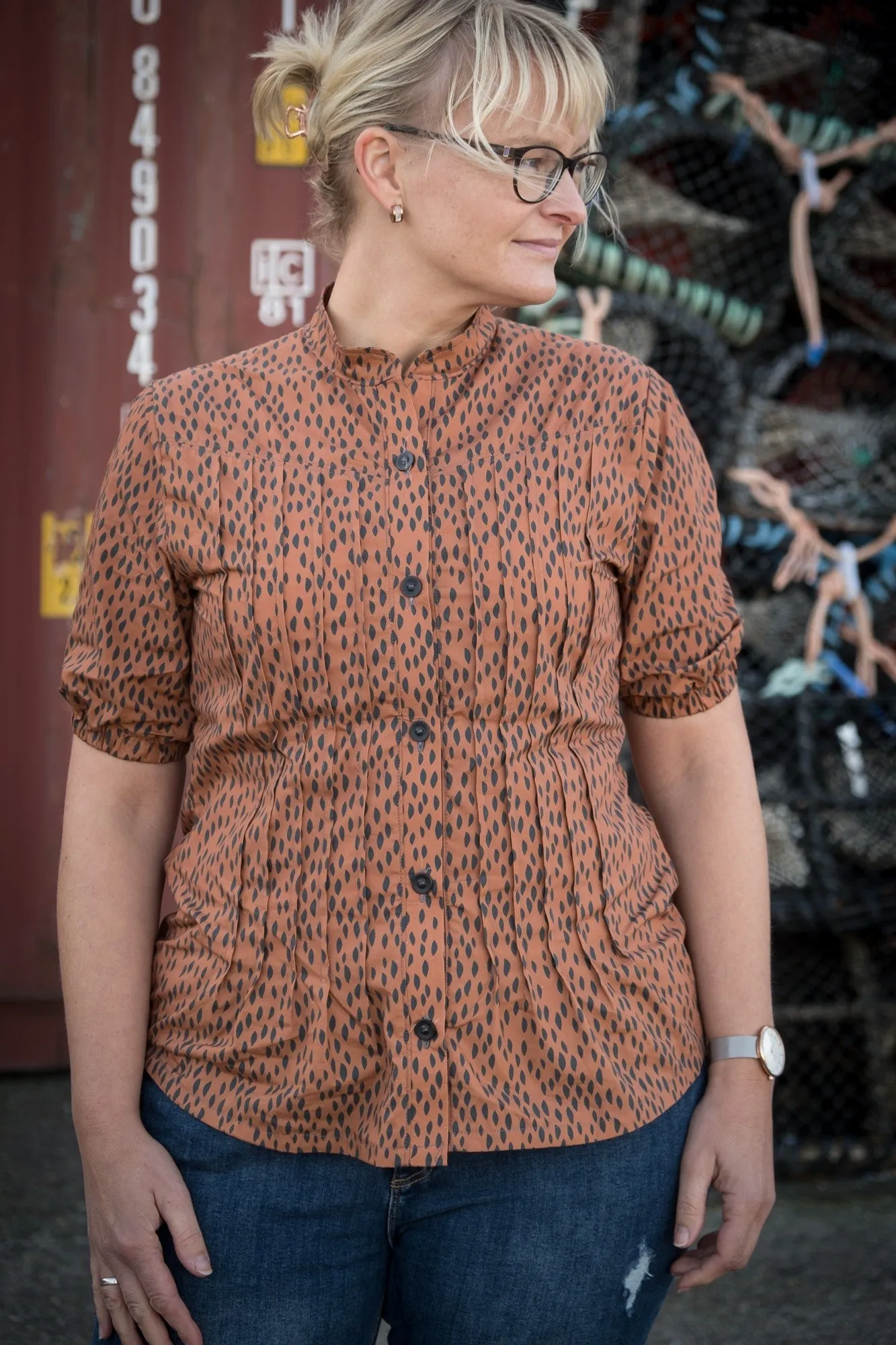 Anna- Bluse mit Biesen (Papierschnittmuster)