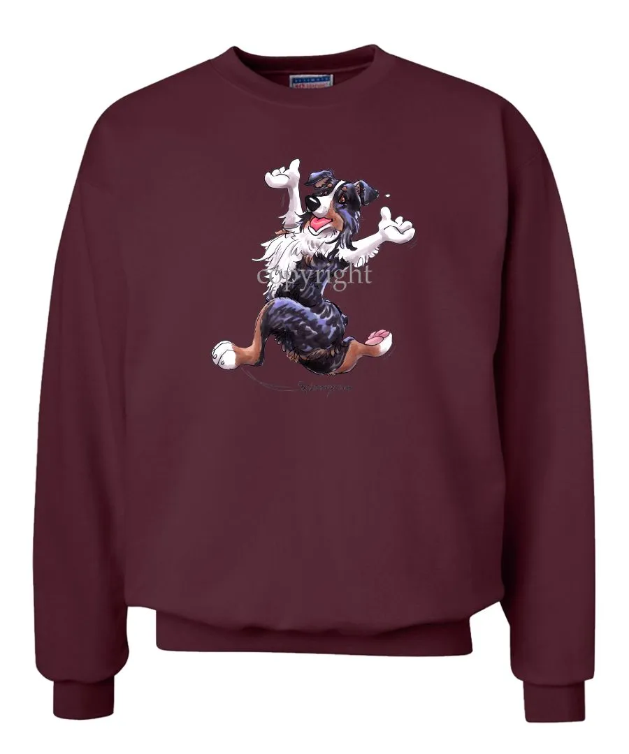 Australian Shepherd  Black Tri - Happy Dog - Sweatshirt