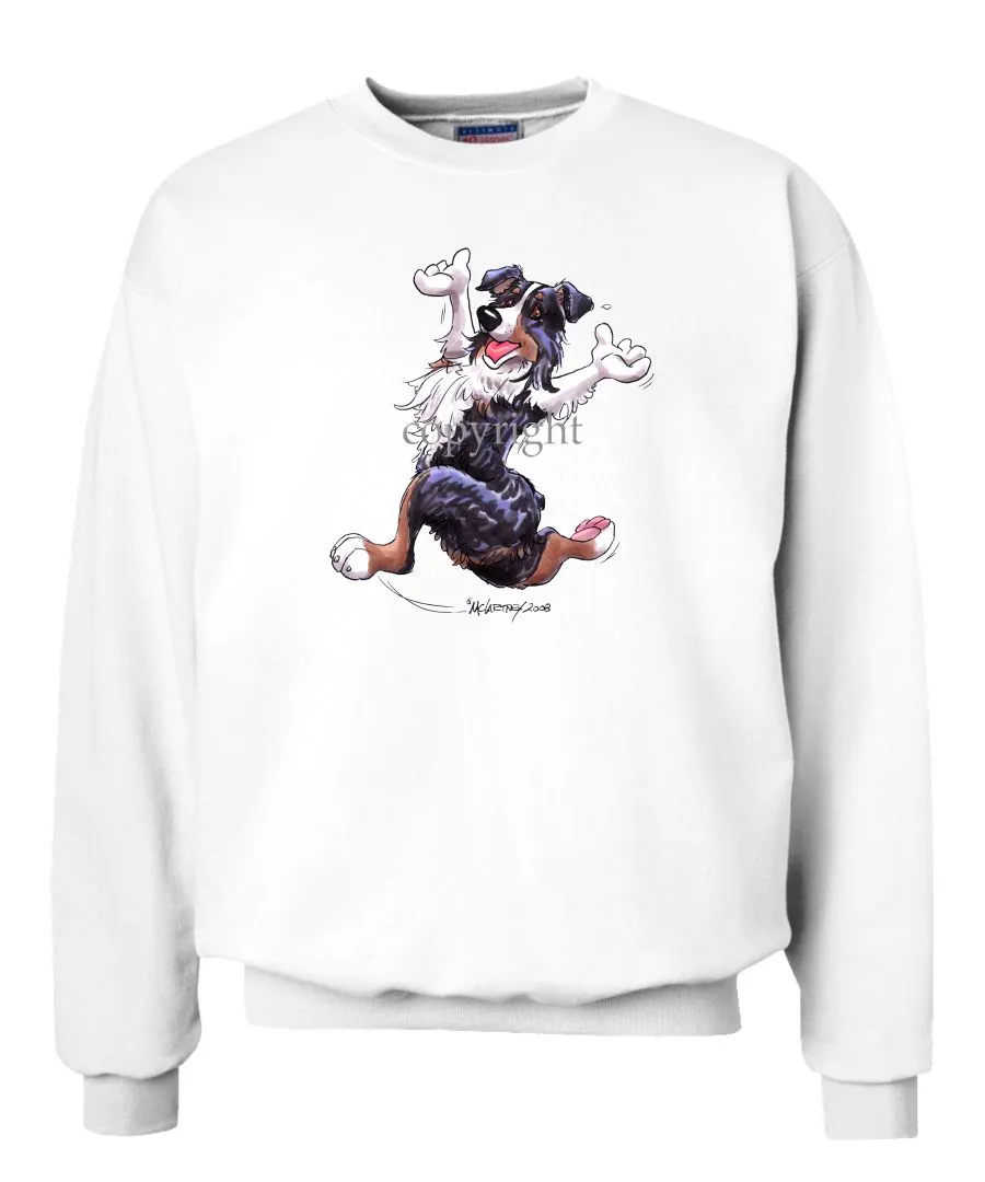 Australian Shepherd  Black Tri - Happy Dog - Sweatshirt