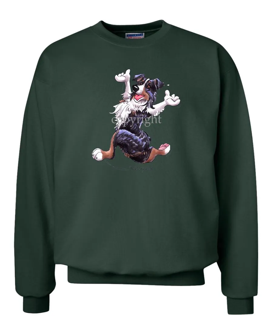 Australian Shepherd  Black Tri - Happy Dog - Sweatshirt