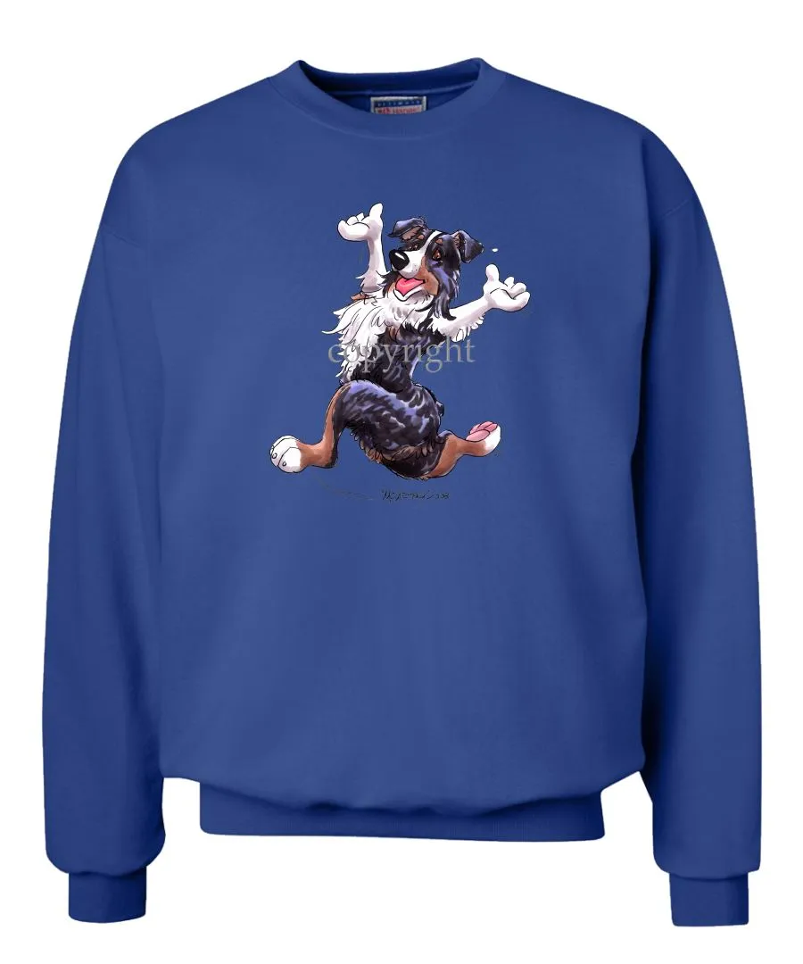 Australian Shepherd  Black Tri - Happy Dog - Sweatshirt