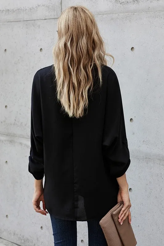 Back To Business Top- Black