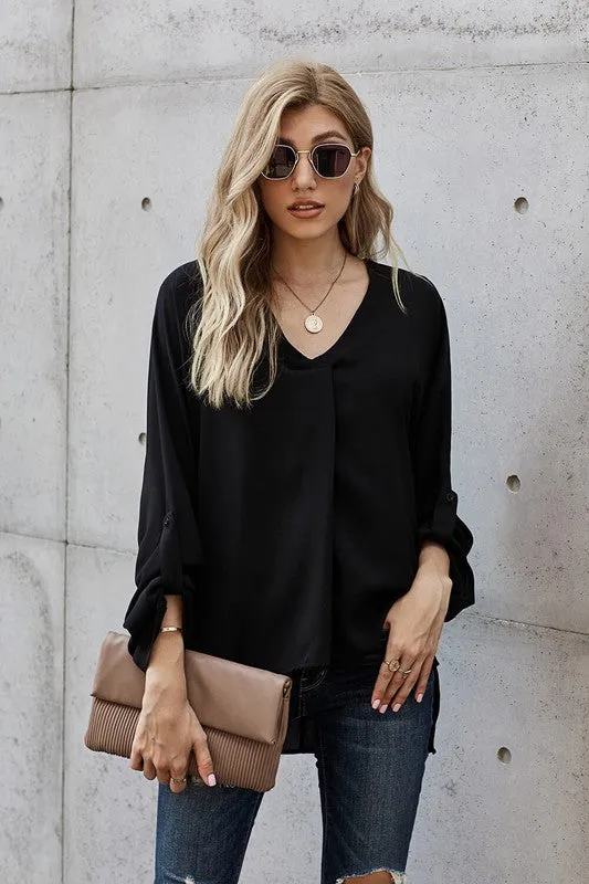 Back To Business Top- Black