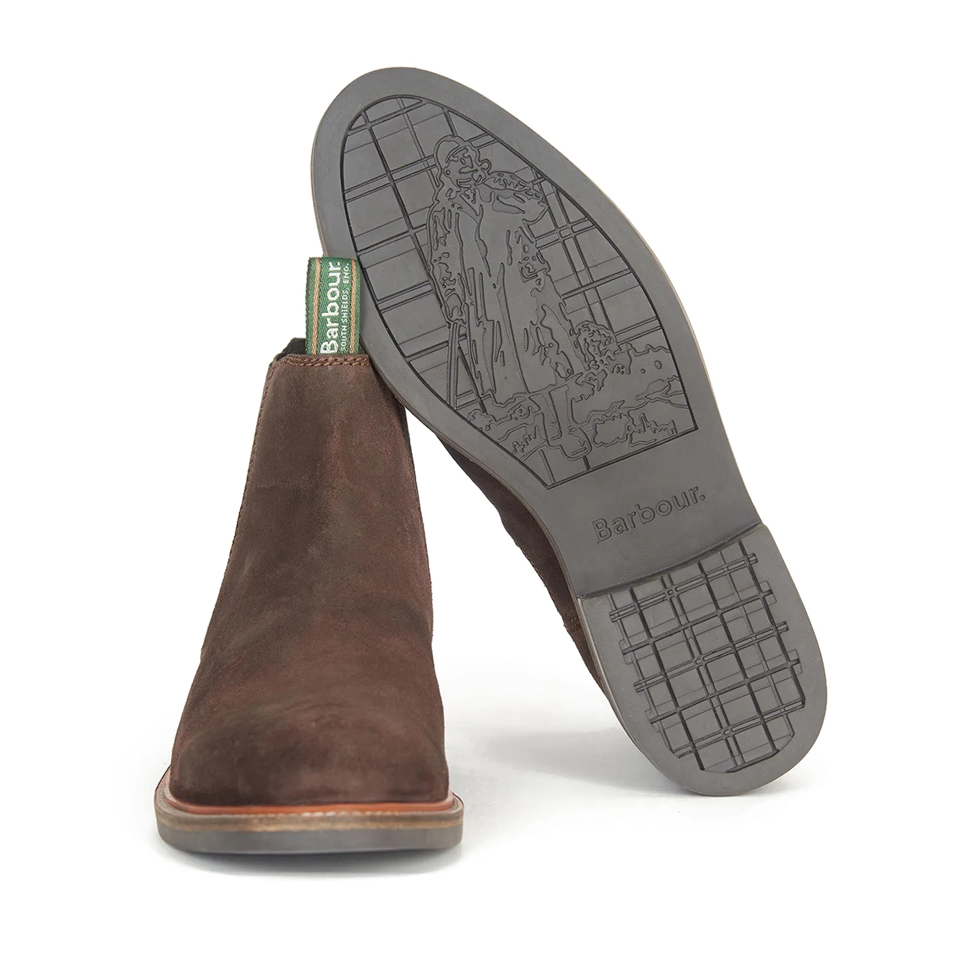 Barbour Farsley Chelsea Boot - Choco Suede