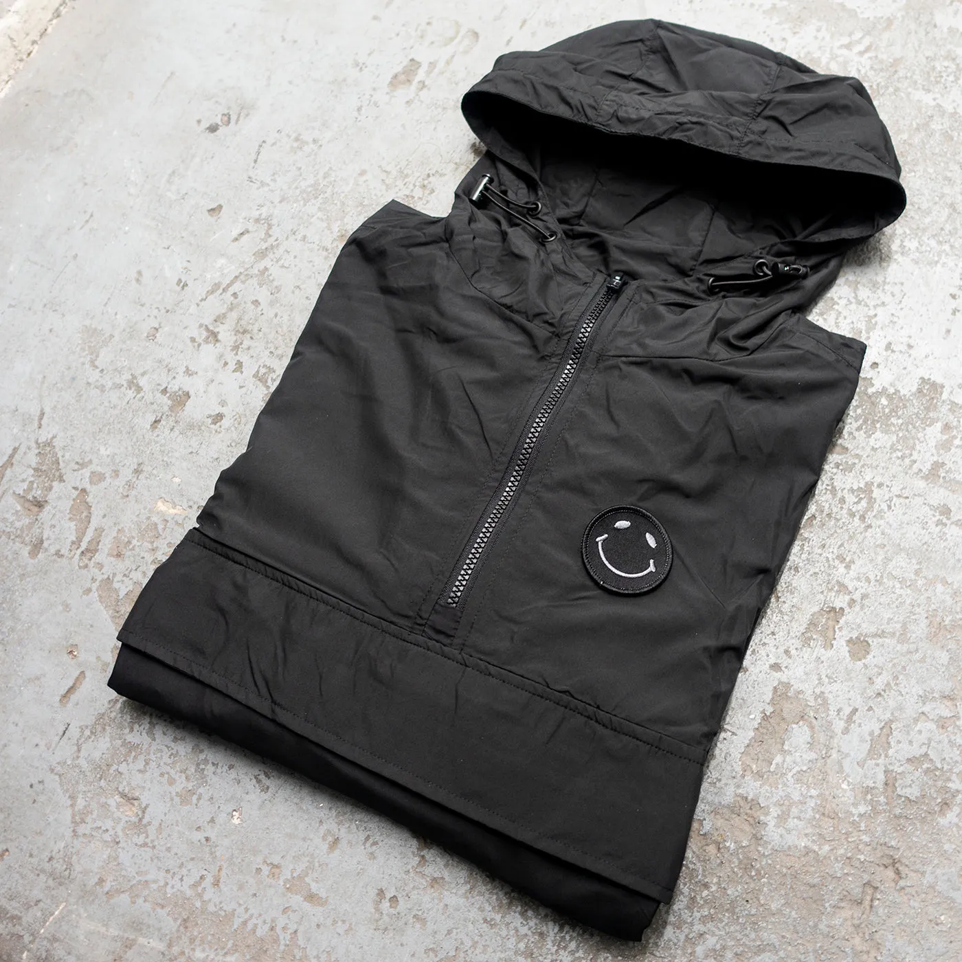 BB Smiley - Pull Over Jacket - Black