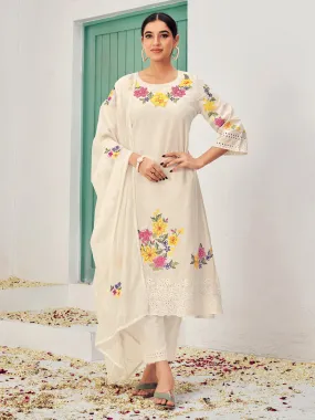 Beige Designer Readymade Party Wear Pant Suit