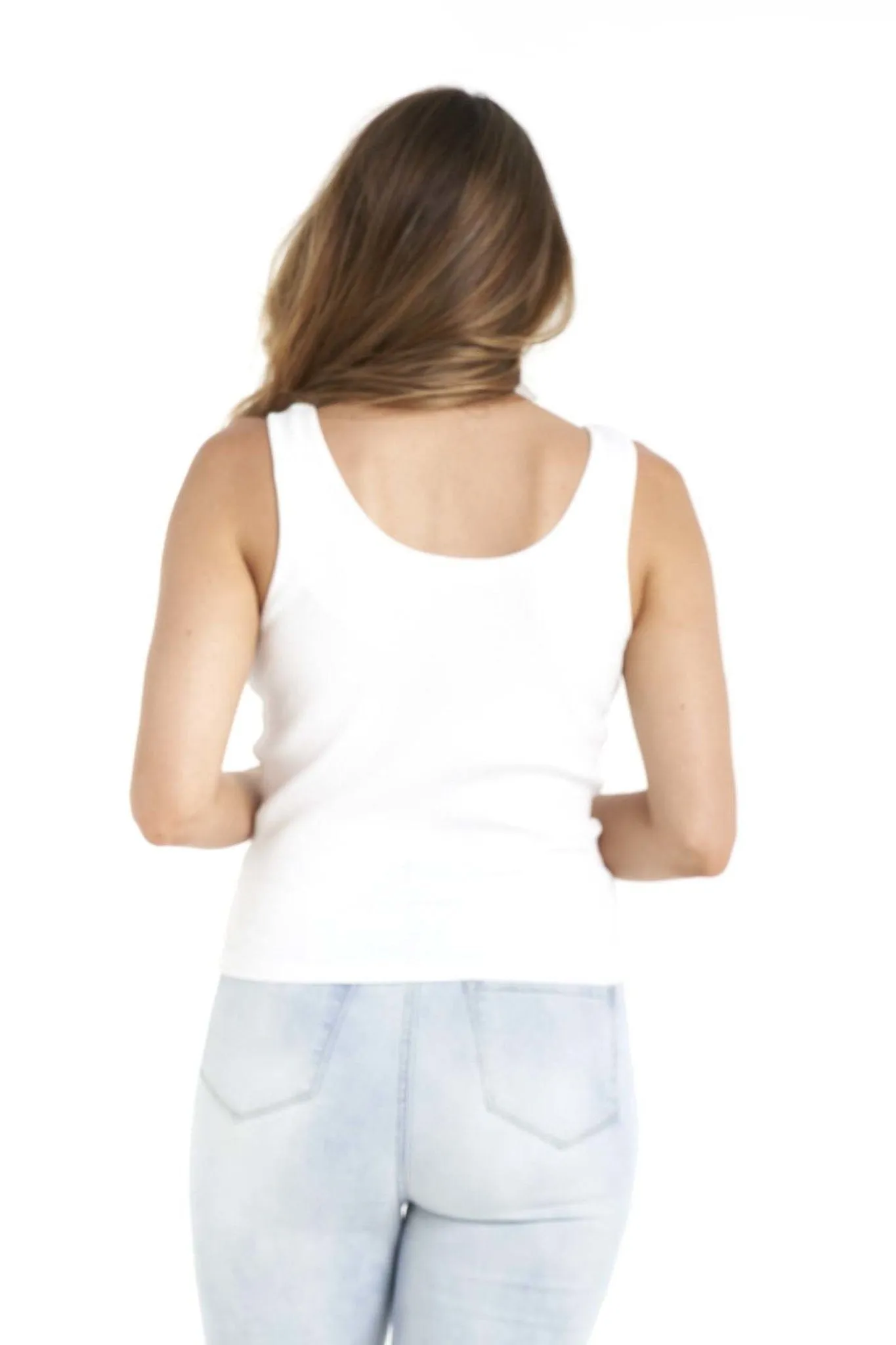 Betty Basics Mimi Ribbed Top in White