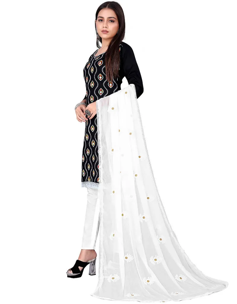 Black Cotton Pant Salwar Suits