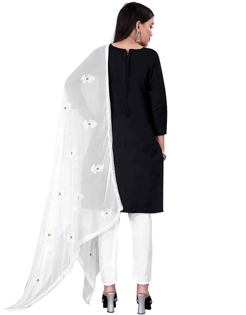 Black Cotton Pant Salwar Suits