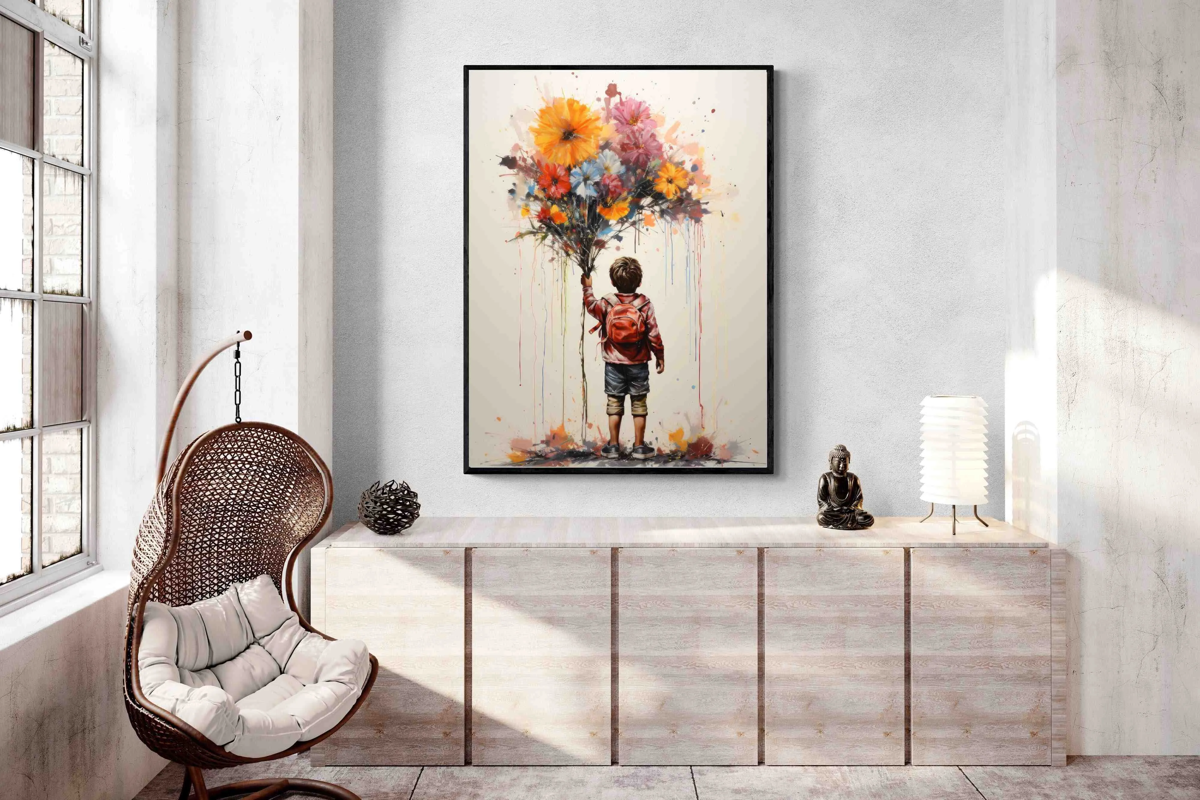 Boy With Flowers