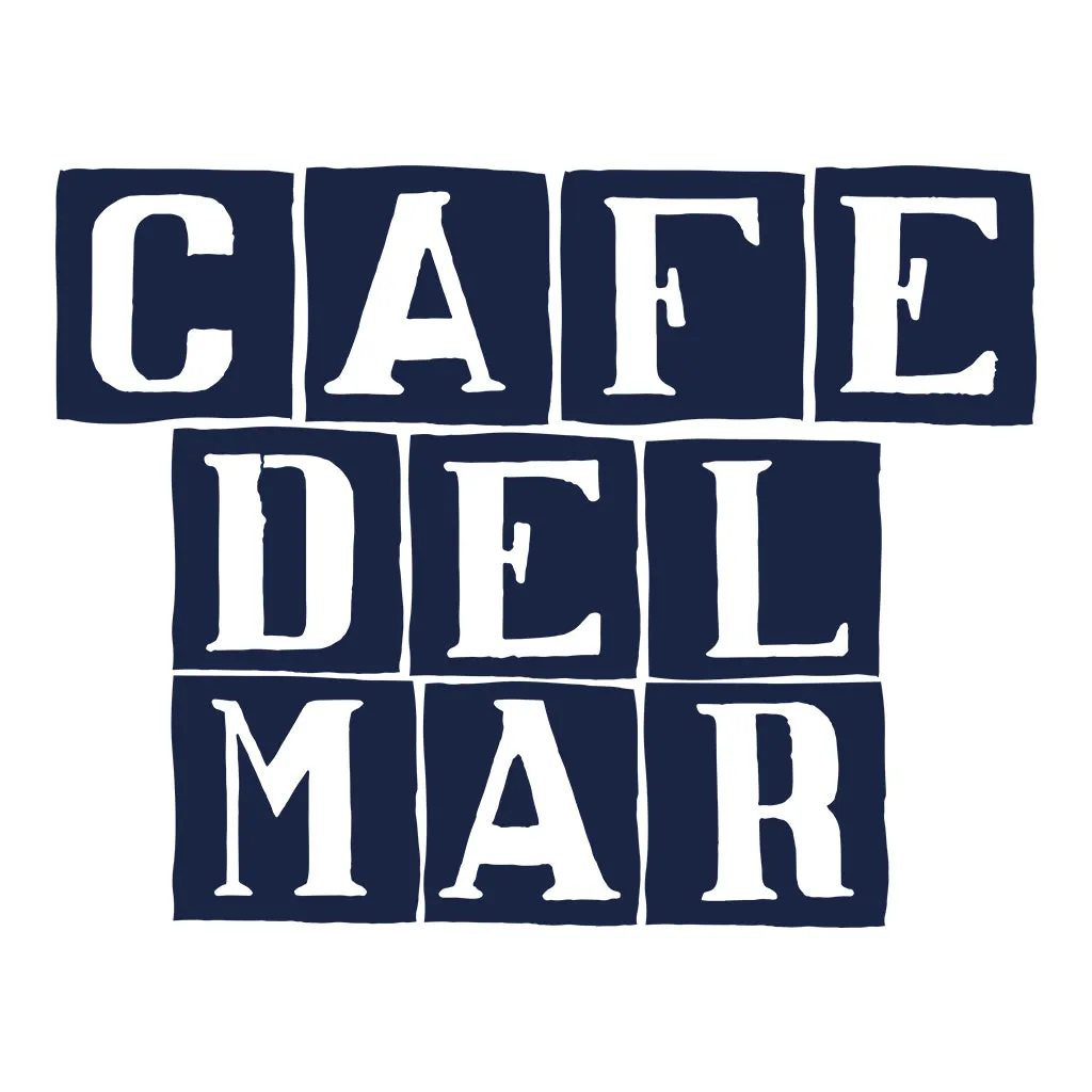 Café del Mar Blue Tile Logo Women's Casual T-Shirt