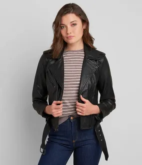 Carly Genuine Leather Moto Jacket
