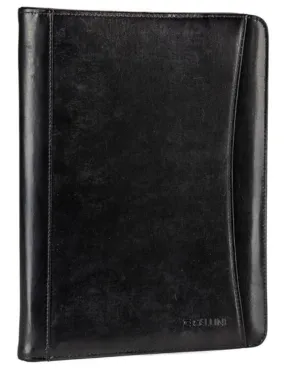 Cellini A4 Leather Zip Around Folder | Black