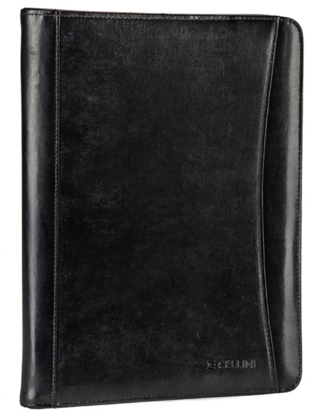 Cellini A4 Leather Zip Around Folder | Black