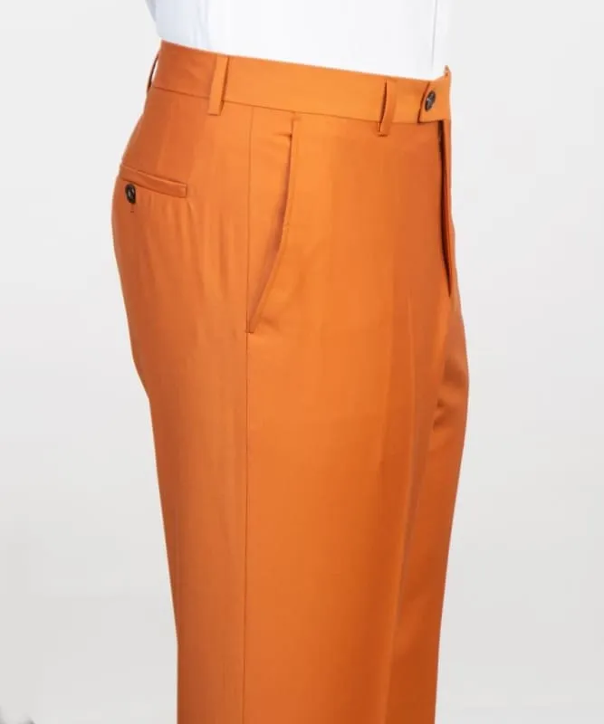 Chic Orange Notched Lapel Two Pieces Prom Suits Slim Fit Prom Tuxedo Lace Up Jacket Pants Blazer Party
