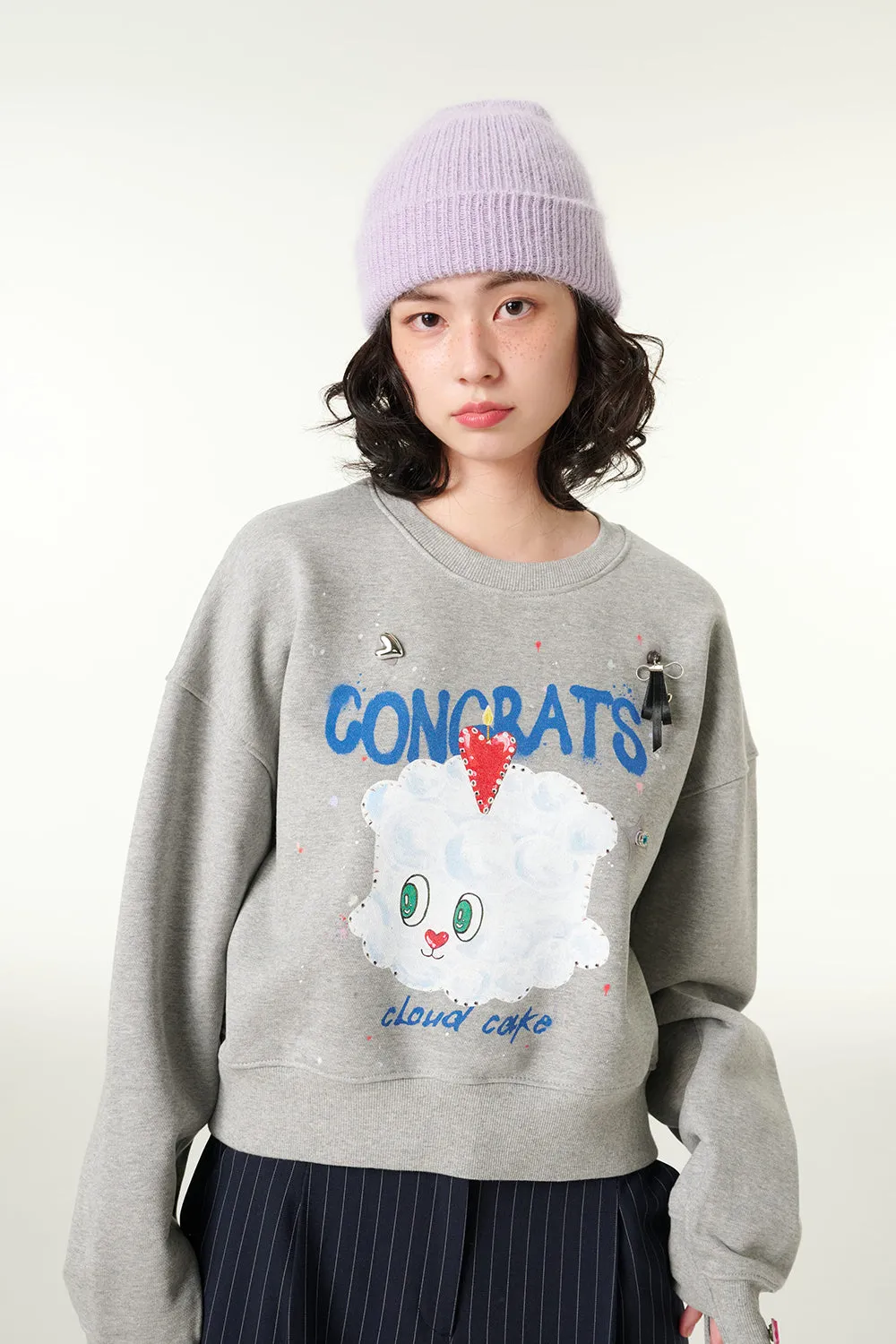 [CLOUD CAKE] Fashion unisex party style sweatshirts hot sale limited editon