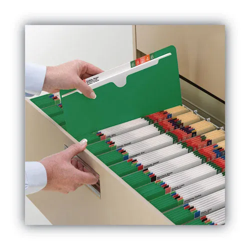 Colored File Jackets With Reinforced Double-ply Tab, Straight Tab, Letter Size, Green, 50/box
