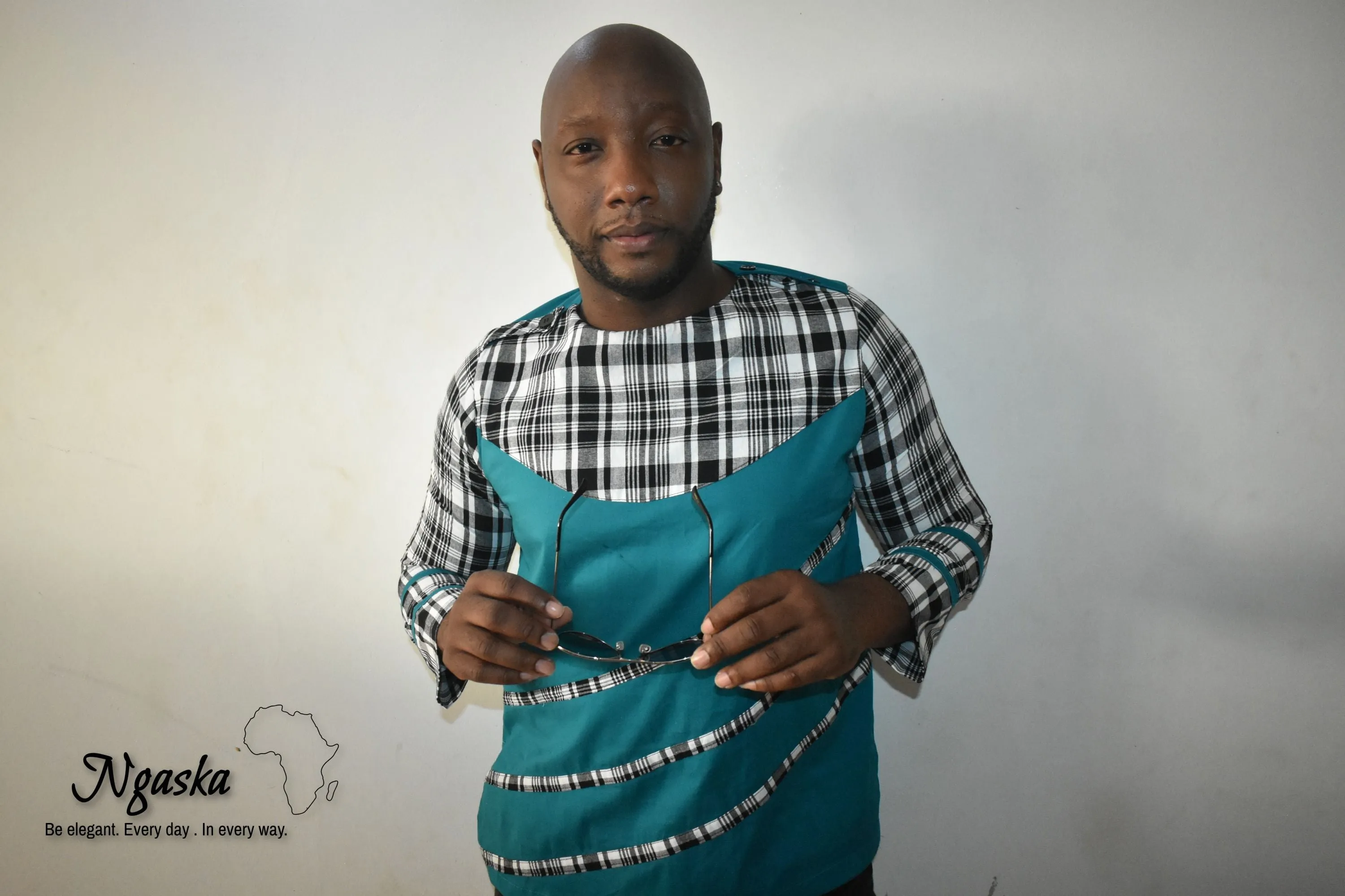 Dapper Chester, King of Teal Madras Creole Wear - CW 4
