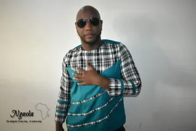 Dapper Chester, King of Teal Madras Creole Wear - CW 4