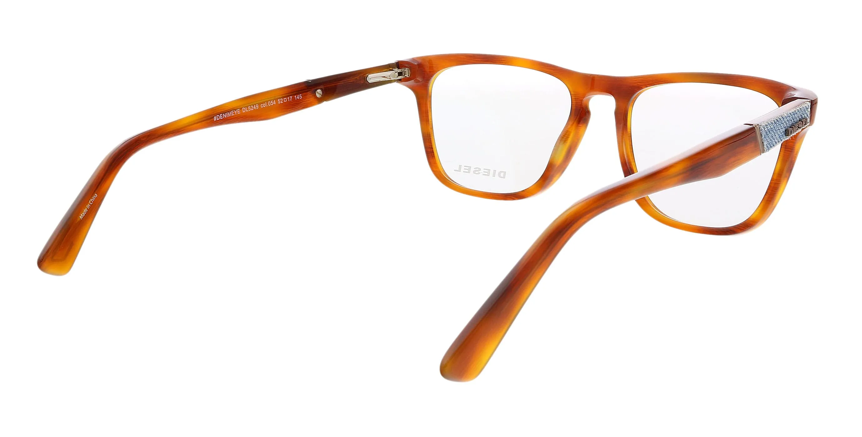 Diesel DL5249 Red Havana Square Eyeglasses