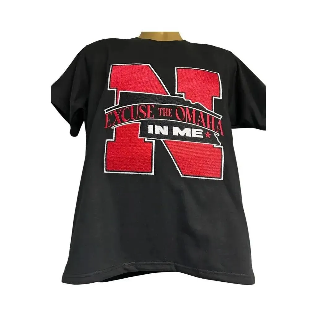 Excuse the Omaha in Me Adult Black T Shirts