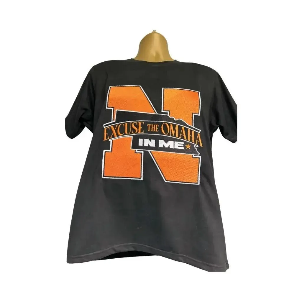 Excuse the Omaha in Me Adult Black T Shirts