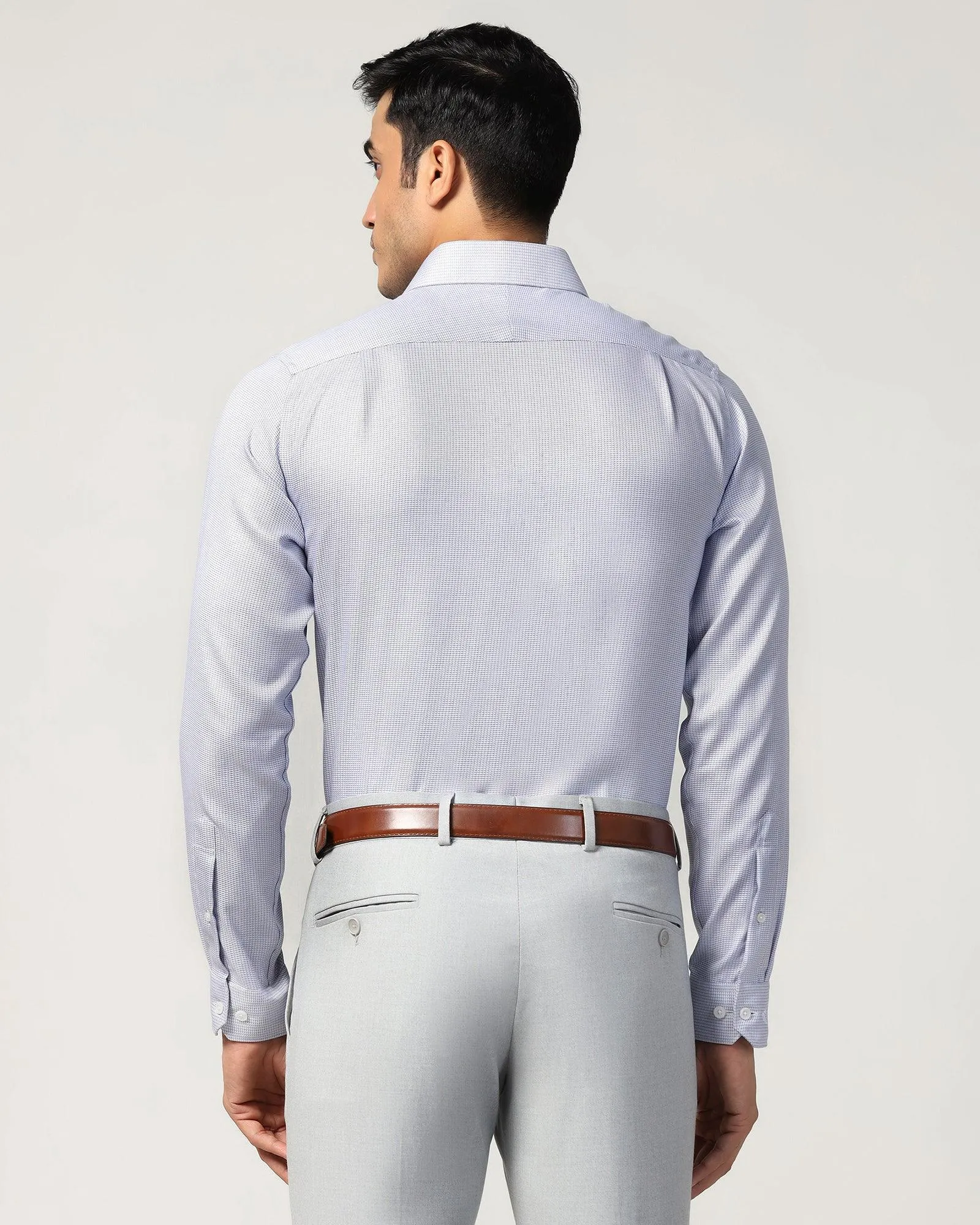 Formal Navy Textured Shirt - Salsa