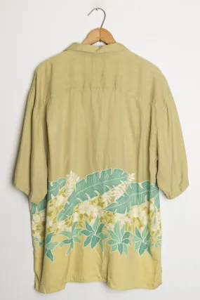 (Green) Palm Leaf Vintage Hawaiian Shirt