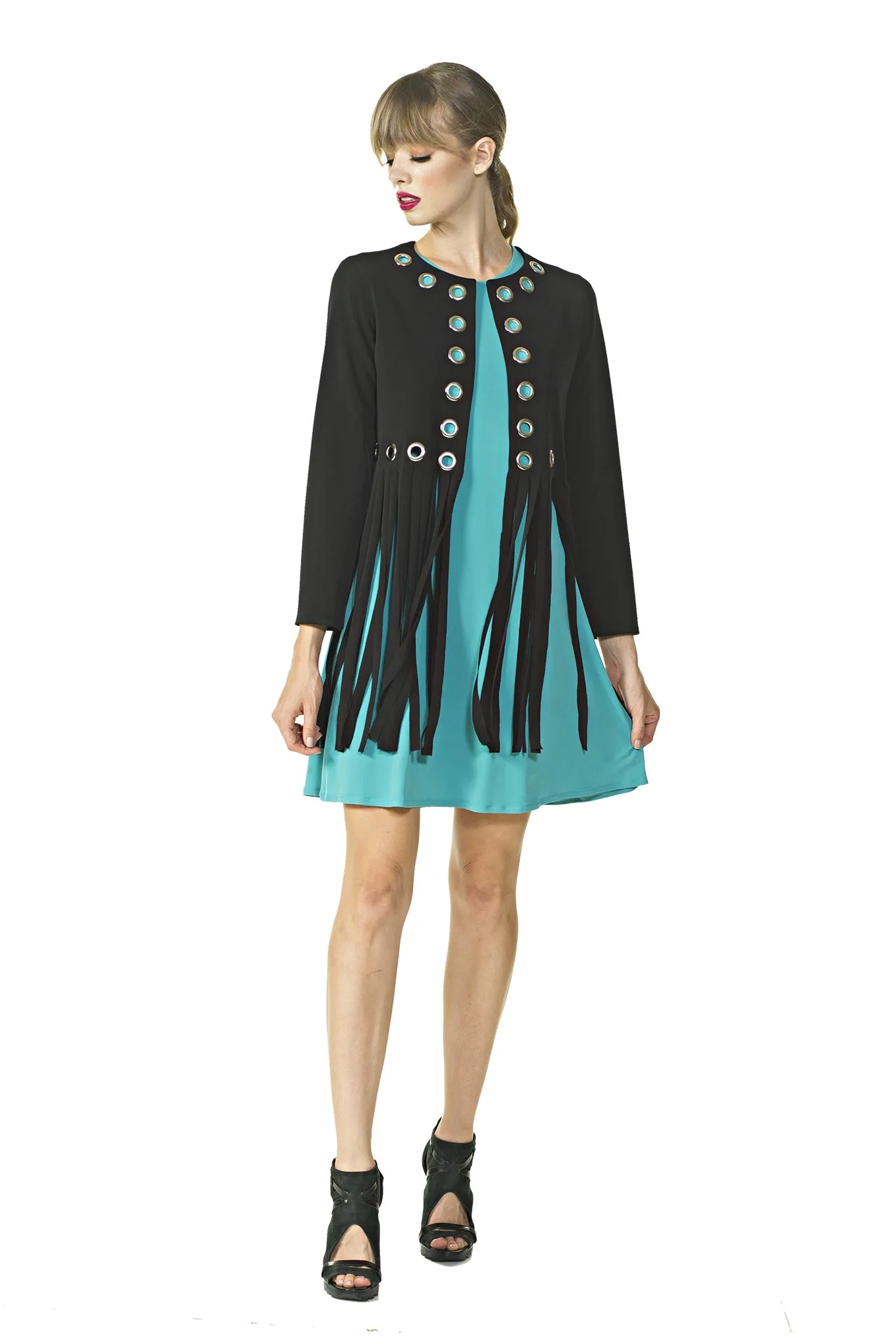 Grommet Fringe Jacket