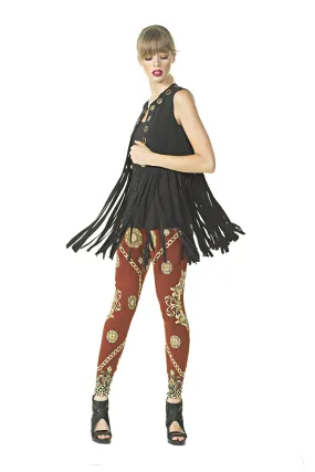 Grommet Fringe Vest