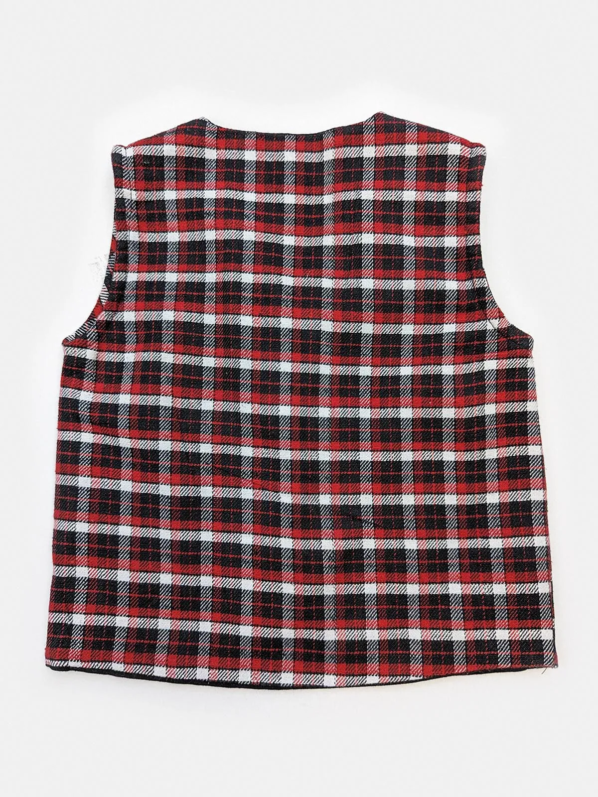 Halemons Baby Boy Fleece Half Sleeves Mini Jacket Checks-Black