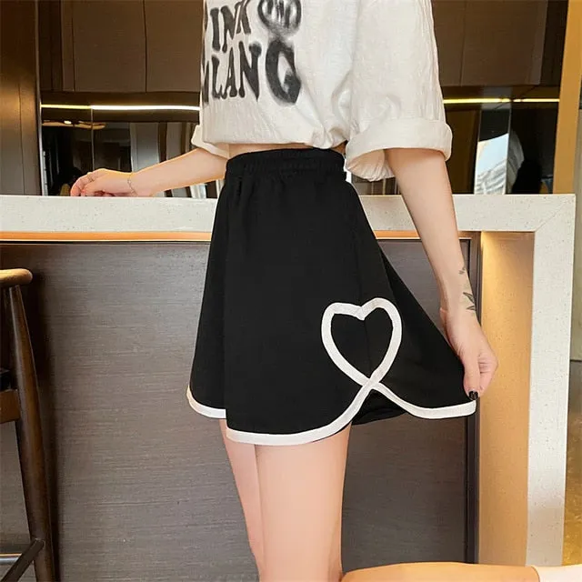 Korean Fashion Love Heart Sport Shorts