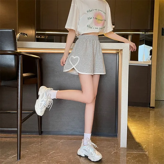 Korean Fashion Love Heart Sport Shorts
