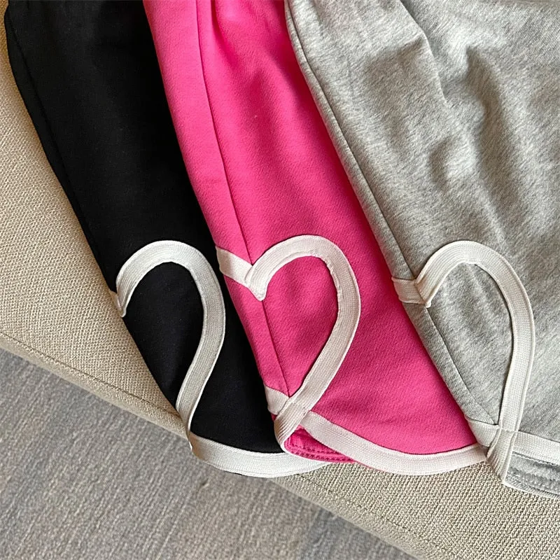 Korean Fashion Love Heart Sport Shorts