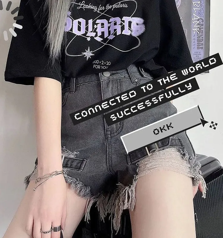 Letters Print Loose Summer T-shirt