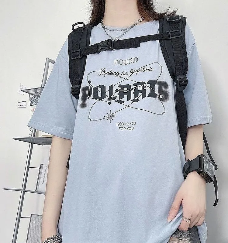 Letters Print Loose Summer T-shirt