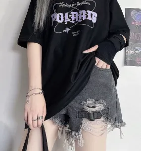 Letters Print Loose Summer T-shirt