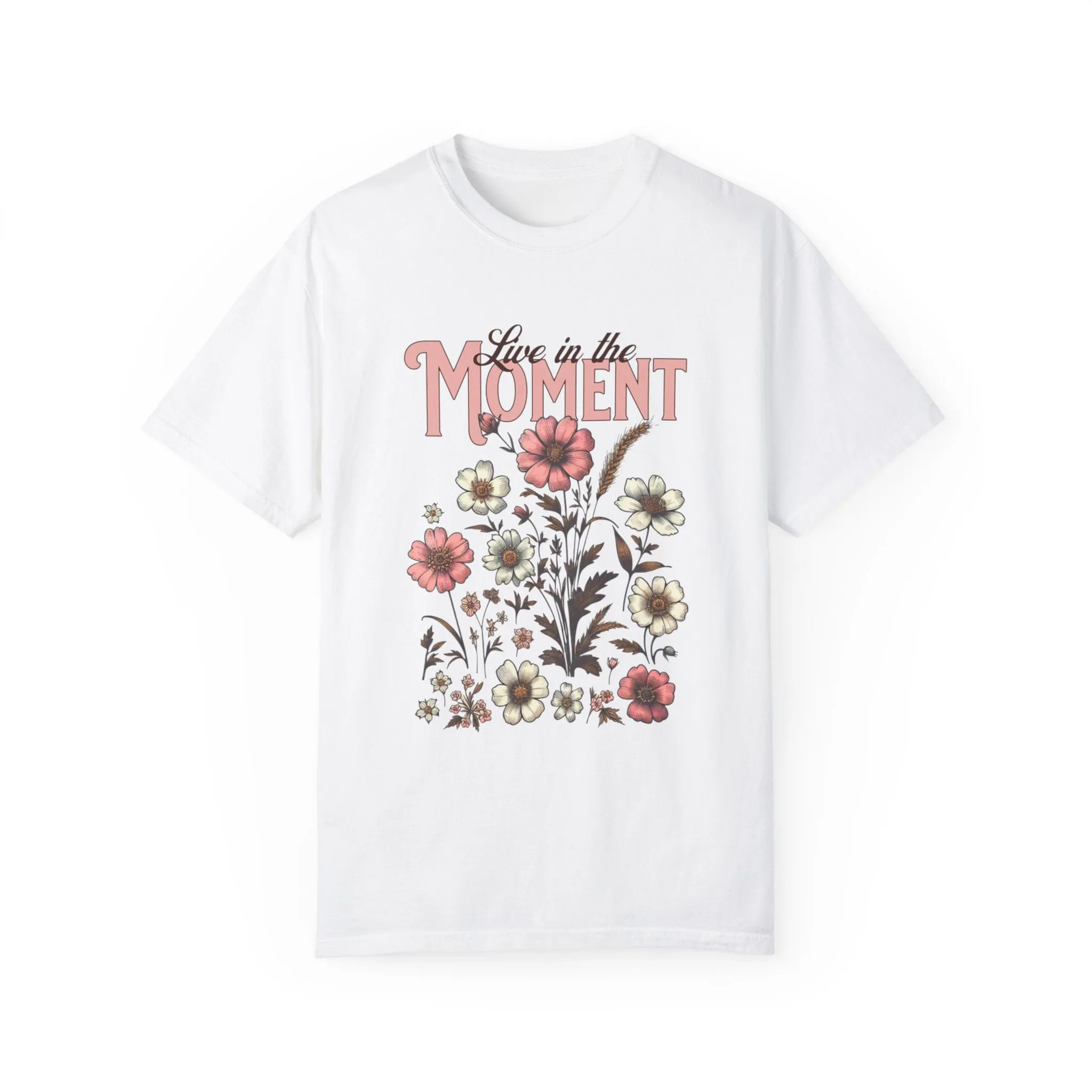 Live in the Moment Vintage Floral Graphic Tee