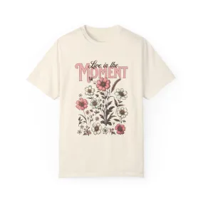 Live in the Moment Vintage Floral Graphic Tee
