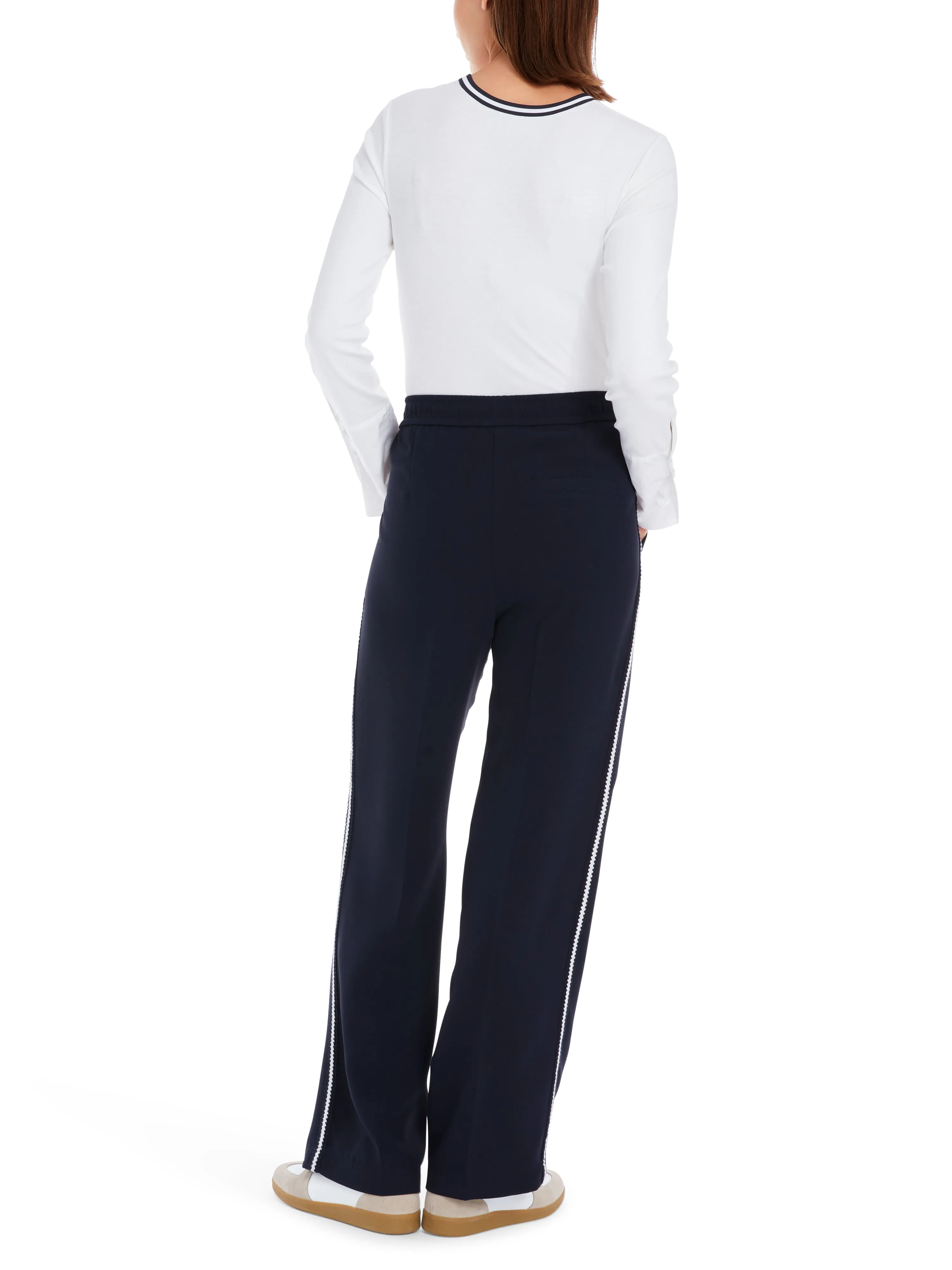 MARC CAIN Navy Pull-Up Trousers
