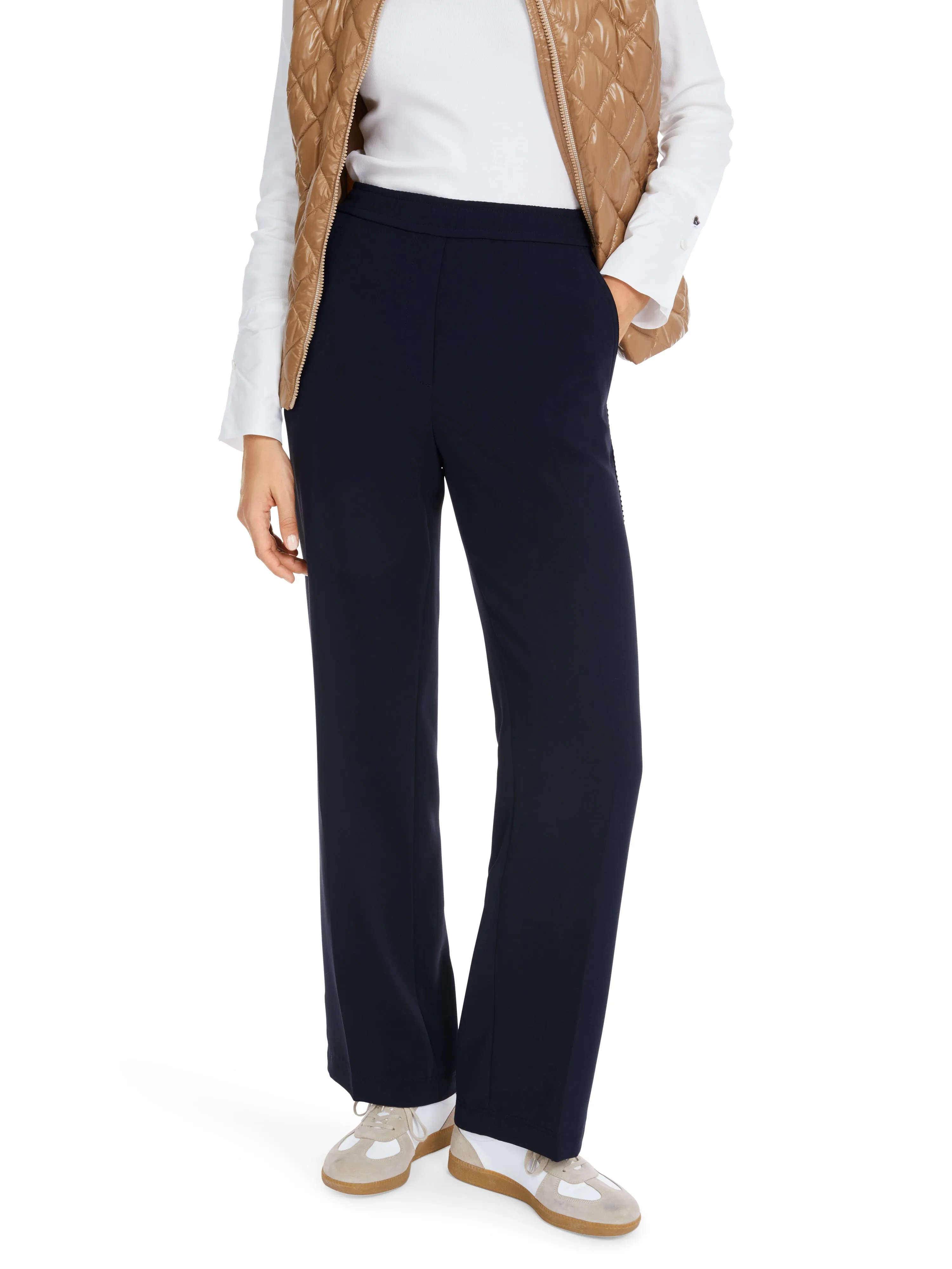 MARC CAIN Navy Pull-Up Trousers