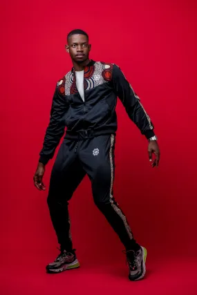 Mens -  Asali Black Tracksuit Set