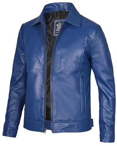 Mens Leather Jacket  Real Lambskin Classic Vintage Style Leather Jackets For Men